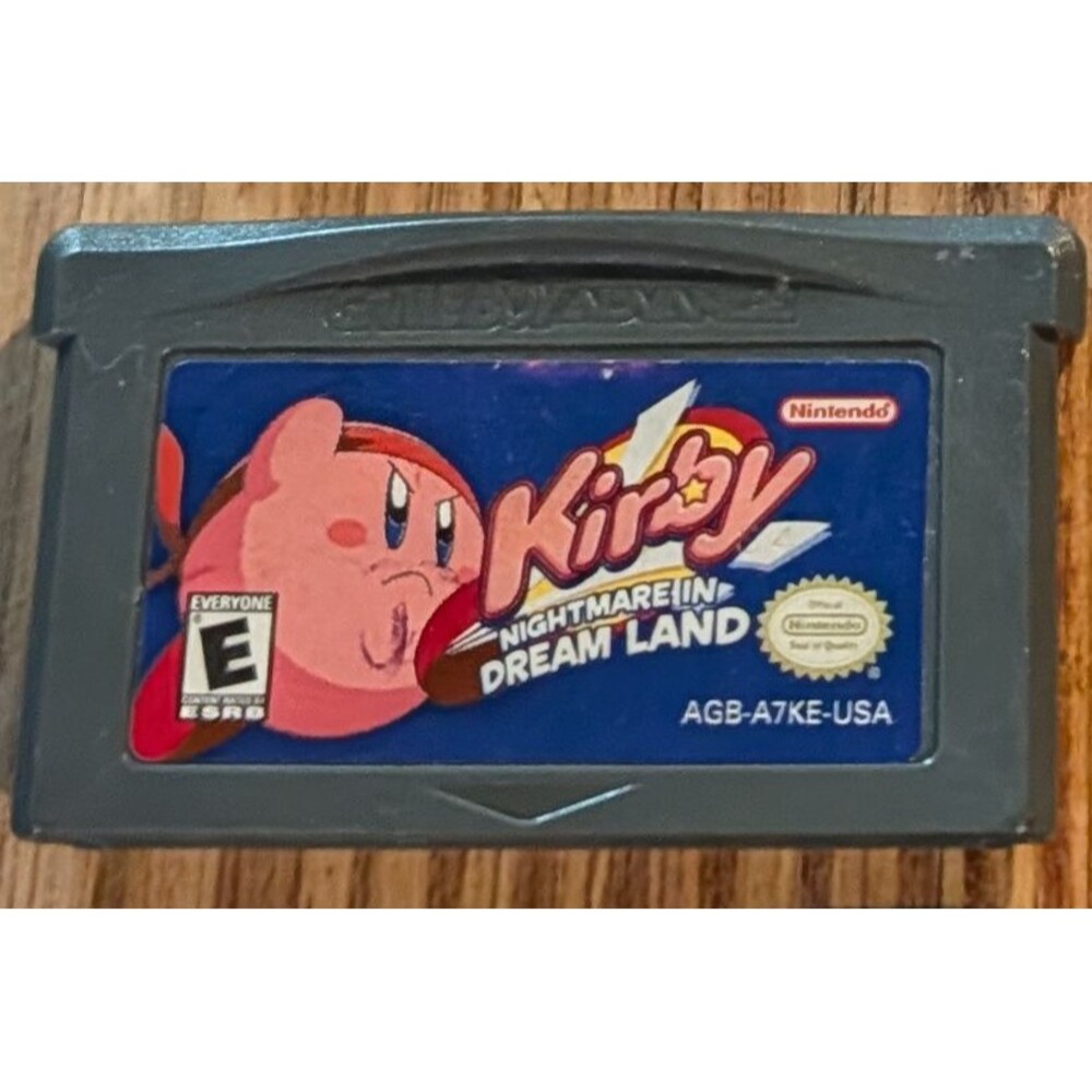 Kirby Nightmare In Dreamland Gameboy Advance Video Game Cartridge Tested
